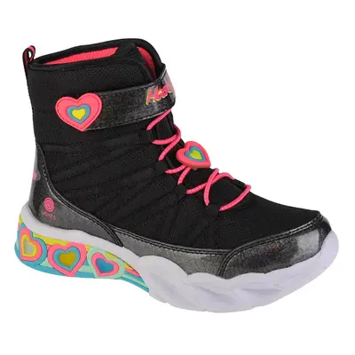 Skechers Sweetheart Lights 302661L-BKHP, Dla dziewczynki, Czarne, buty zimowe, tkanina, rozmiar: