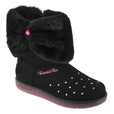 Skechers Glitzy Glam - Cozy Cuddlers 314851L-BLK, Dla dziewczynki, Czarne, buty zimowe, tkanina,