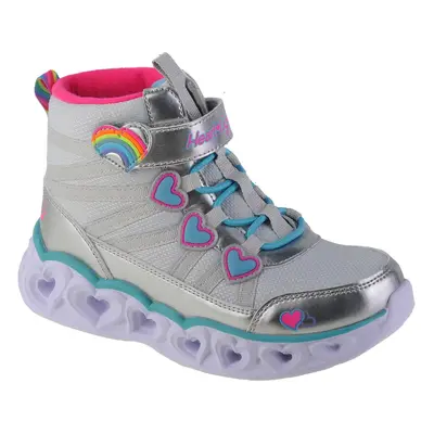 Skechers Sweetheart Lights - Sweet Styling 302668L-SMLT, Dla dziewczynki, Srebrne, buty zimowe, 