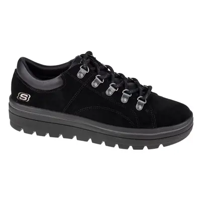 Skechers Street Cleats 2 Fashion Trail 74107-BBK, Damskie, Czarne, buty sneakers, skóra zamszowa