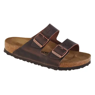 Birkenstock Arizona LEOI Habana 52531, Damskie, Brązowe, klapki, Skóra olejowana, rozmiar: 36