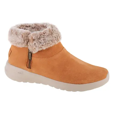 Skechers On The Go Joy-Savvy 144003-CSNT, Damskie, Brązowe, buty zimowe, skóra zamszowa, rozmiar
