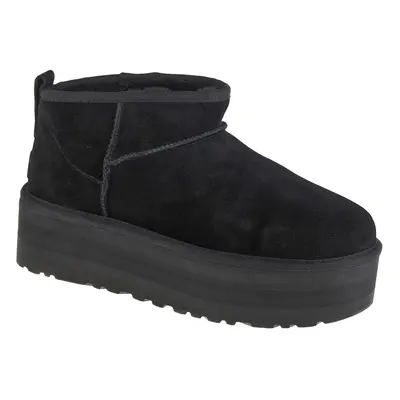 UGG Classic Ultra Mini Platform 1135092-BLK, Damskie, Czarne, buty zimowe, skóra zamszowa, rozmi