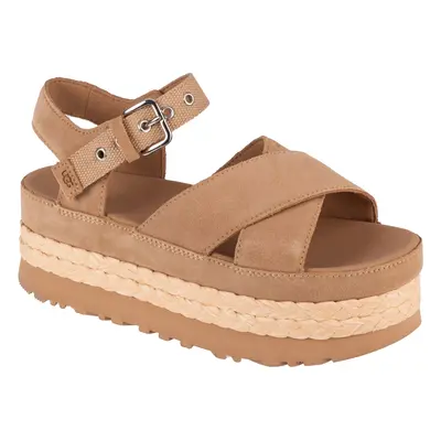 UGG W Aubrey Ankle Sandal 1152711-SAN, Damskie, Beżowe, sandały, skóra syntetyczna, rozmiar: 40