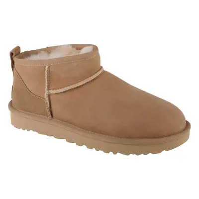 UGG Classic Ultra Mini 1116109-SAN, Damskie, Beżowe, buty zimowe, skóra zamszowa, rozmiar: 36