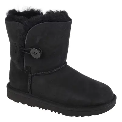 UGG Bailey Button II Kids 1017400K-BLK, Dla dziewczynki, Czarne, buty zimowe, skóra zamszowa, ro