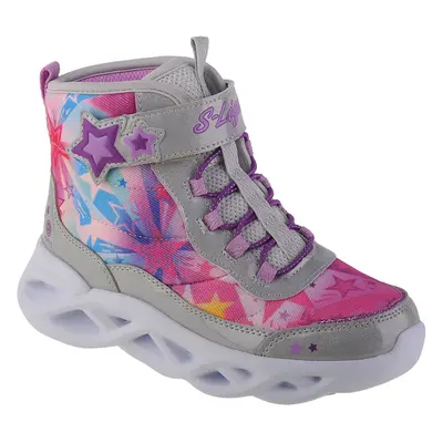 Skechers Twisty Brights - Sweet Starz 302690L-SMLT, Dla dziewczynki, Srebrne, buty zimowe, tkani