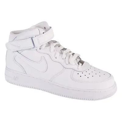 Nike Air Force 1 Mid GS DH2933-111, Dla dziewczynki, Białe, buty sneakers, skóra licowa, rozmiar