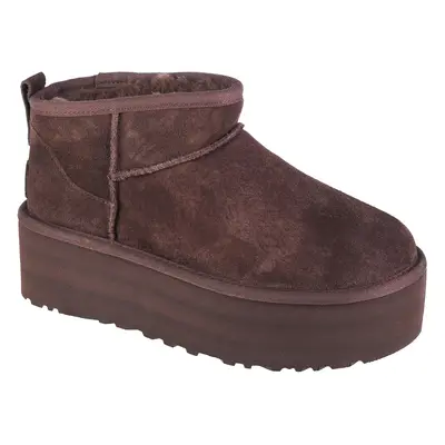 UGG Classic Ultra Mini Platform 1135092-BCDR, Damskie, Brązowe, buty zimowe, skóra zamszowa, roz