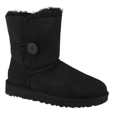 UGG Bailey Button II 1016226-BLK, Damskie, Czarne, buty zimowe, skóra naturalna, rozmiar: 36