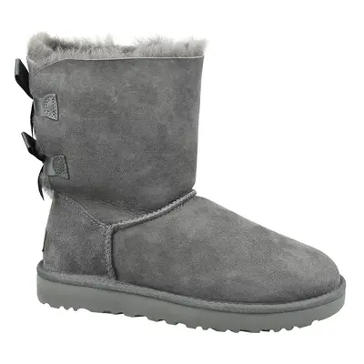 UGG Bailey Bow II 1016225-GREY, Damskie, Szare, buty zimowe, skóra naturalna, rozmiar: 36