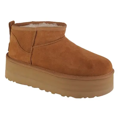 UGG Classic Ultra Mini Platform 1135092-CHE, Damskie, Brązowe, buty zimowe, skóra zamszowa, rozm