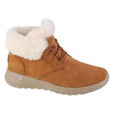 Skechers On The Go Joy Lush 15506-CSNT, Damskie, Brązowe, buty zimowe, skóra zamszowa, rozmiar: 