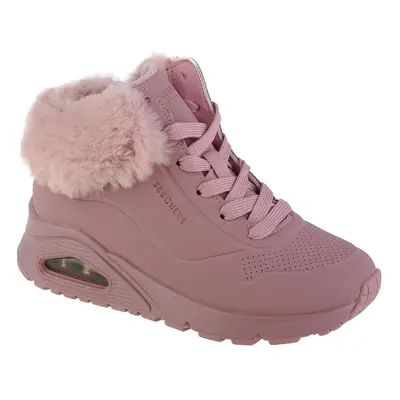 Skechers Uno - Fall Air 310539L-MVE, Dla dziewczynki, Różowe, buty zimowe, skóra syntetyczna, ro