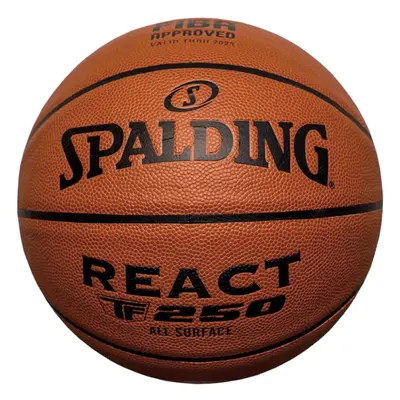 Spalding React FIBA TF 250 76967Z, Unisex, Pomarańczowe, piłki do koszykówki, Skóra kompozytowa,