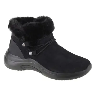 Skechers On The Go Midtown-Cozy Vibes 144271-BBK, Damskie, Czarne, buty zimowe, skóra zamszowa, 