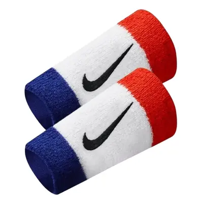 Nike Swoosh Double Wide Wristbands N0001586-620, Unisex, Białe, opaski na rękę, bawełna, rozmiar