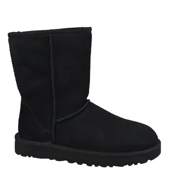 UGG Classic Short II 1016223-BLK, Damskie, Czarne, buty zimowe, skóra naturalna, rozmiar: 41