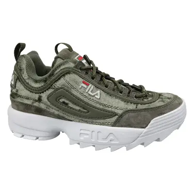 Fila Disruptor S Wmn Low 1010555-50I, Damskie, Zielone, buty sneakers, skóra zamszowa, rozmiar: 