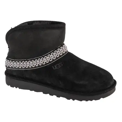 UGG Classic Mini Crescent 1158262-BLK, Damskie, Czarne, buty zimowe, skóra zamszowa, rozmiar: 36