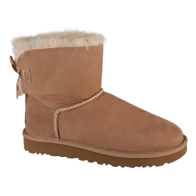 UGG Mini Bailey Bow II 1016501-SAN, Damskie, Brązowe, buty zimowe, skóra naturalna, rozmiar: 36