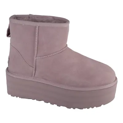 UGG Classic Mini Platform 1134991-PSK, Damskie, Szare, buty zimowe, skóra zamszowa, rozmiar: 37