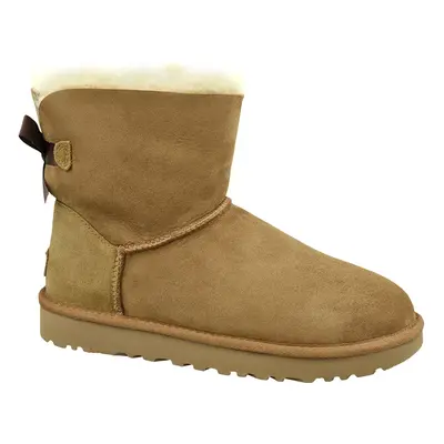 UGG Mini Bailey Bow II 1016501-CHE, Damskie, Brązowe, buty zimowe, skóra naturalna, rozmiar: 36