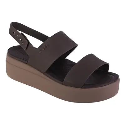 Crocs Brooklyn Low Wedge 206453-2ZL, Damskie, Brązowe, sandały, syntetyk, rozmiar: 39/40