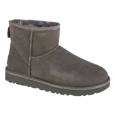 UGG Classic Mini II 1016222-GREY, Damskie, Szare, buty zimowe, skóra zamszowa, rozmiar: 36