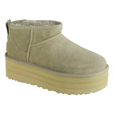 UGG Classic Ultra Mini Platform 1135092-SDC, Damskie, Zielone, buty zimowe, skóra zamszowa, rozm