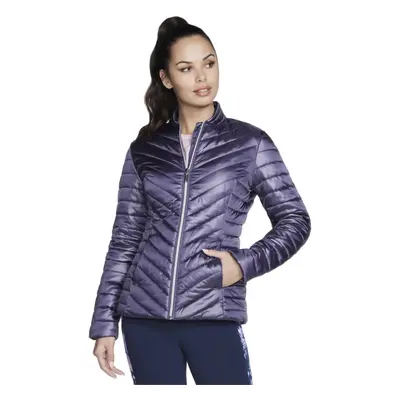 Skechers GO Shield Shine Jacket JA150-PRCC, Damskie, Fioletowe, kurtki, poliester, rozmiar: L