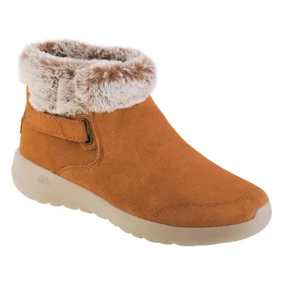 Skechers On The Go Joy - First Glance 144041-CSNT, Damskie, Brązowe, buty zimowe, skóra zamszowa