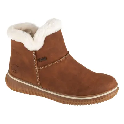 Rieker Booties 74260-25, Damskie, Brązowe, buty zimowe, skóra zamszowa, rozmiar: 37