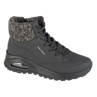 Skechers Uno Rugged - Darling 167988-BLK, Damskie, Czarne, buty zimowe, skóra syntetyczna, rozmi