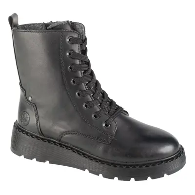 Rieker Booties 70401-00, Damskie, Czarne, buty zimowe, skóra naturalna, rozmiar: 39