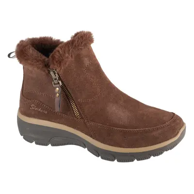 Skechers Easy Going - Cool Zip! 167862-CHOCC, Damskie, Brązowe, buty zimowe, skóra zamszowa, roz