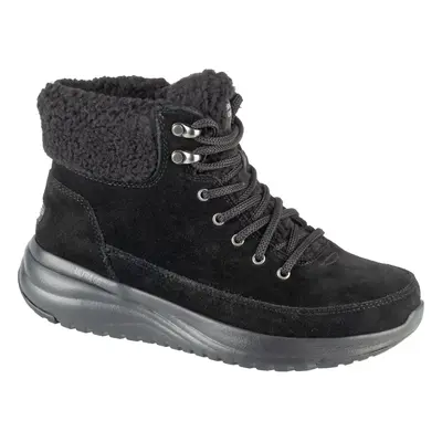 Skechers On-The-Go Stellar - Winterize 144770-BBK, Damskie, Czarne, buty zimowe, skóra zamszowa,