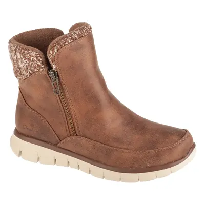 Skechers Synergy - Lovely Collab 167941-BRN, Damskie, Brązowe, buty zimowe, skóra syntetyczna, r