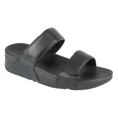 FitFlop Lulu Slides FV6-090, Damskie, Czarne, klapki, skóra licowa, rozmiar: 38