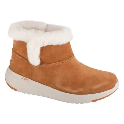 Skechers On-The-Go Stellar - Cozy Step 144775-CSNT, Damskie, Beżowe, buty zimowe, skóra zamszowa