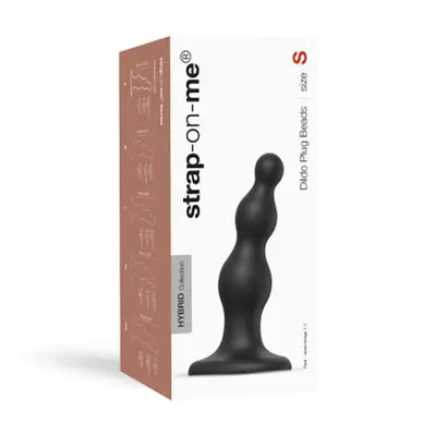 Miękkie czarne dildo w kształcie 3 koralików idealne do strapona