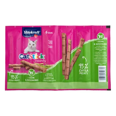 Vitakraft Cat Stick - Healthy, Kurczak i trawa dla kota , 12 x 6 g