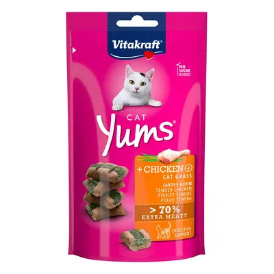 Vitakraft Cat Yums - Kurczak i trawa dla kota, 4 x 40 g