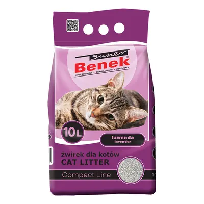 Super Benek Compact Lawenda, żwirek dla kota - 2 x 10 l (ok. 16 kg)