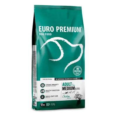 Euro Premium Medium Adult kurczak, ryż dla psów - 12 kg