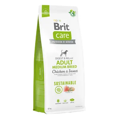 Brit Care Dog Sustainable Adult Medium Breed, kurczak i insekty - 2 x 12 kg