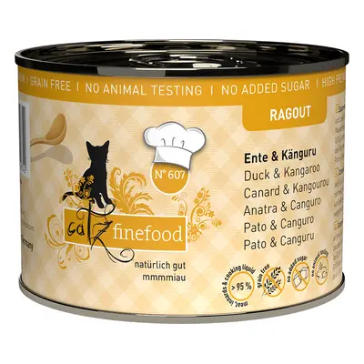 Pakiet catz finefood Ragout, 12 x 180 g / 190 g - Mięso z kangura i kaczki, 12 x 190 g