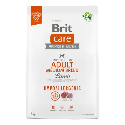 Brit Care Dog Hypoallergenic Adult Medium Breed, jagnięcina i ryż - 3 kg