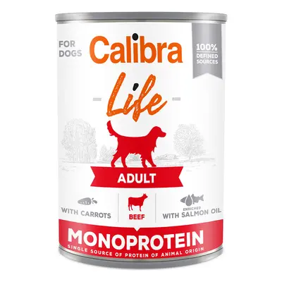 Korzystny pakiet Calibra Dog Life Adult, 12 x 400 g - Wołowina z marchewką