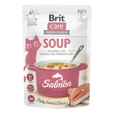 Brit Care zupa dla kotów, 15 x 75 g - Łosoś